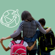 Internationally mobile family enjoying travel, children feeling safe and confident.